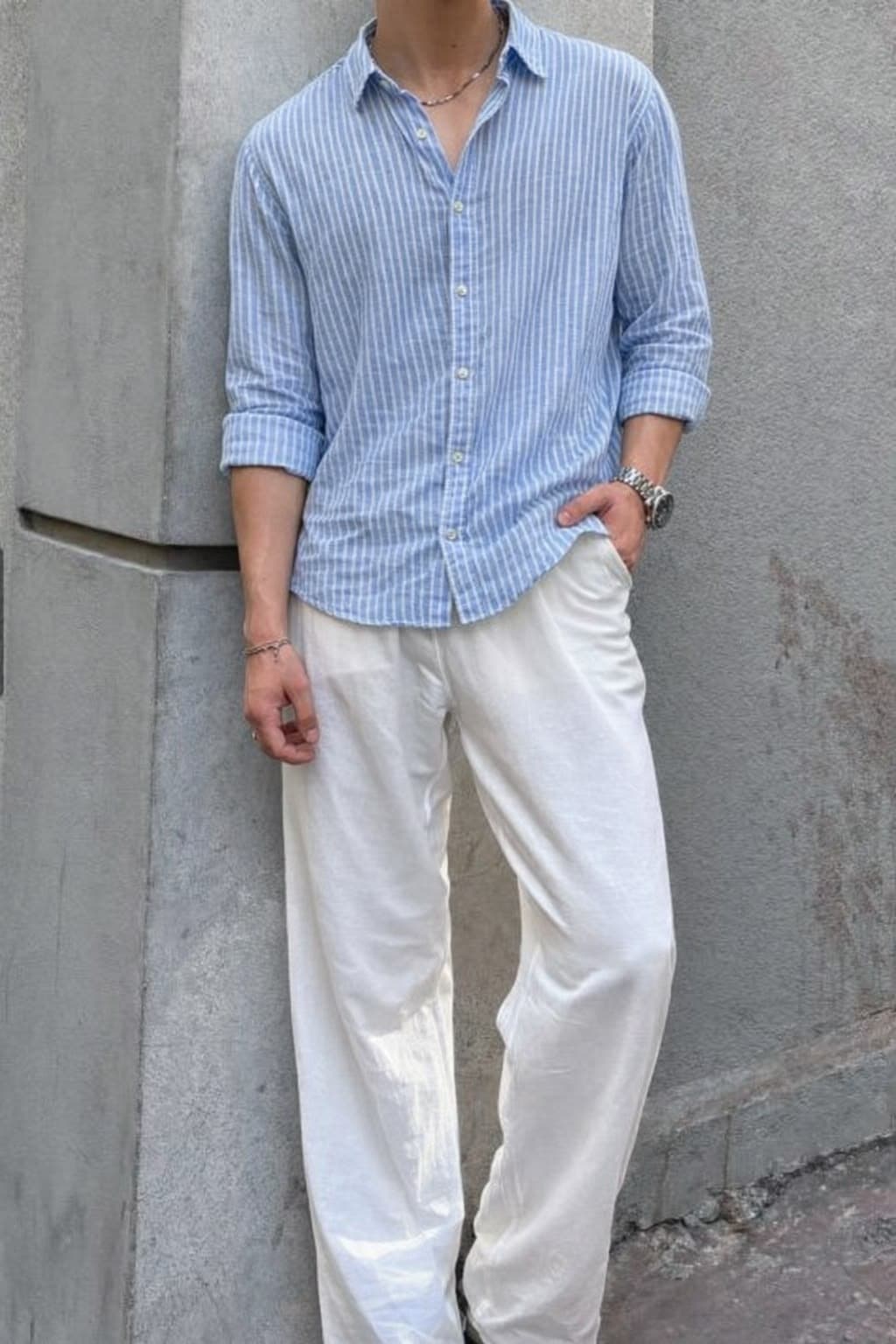 Light blue striped shirt
